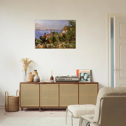 Landscape. Study after Nature - Paul Cézanne Brushed Aluminum Print - 70x100 cm / 28x40 inches | Paul Cézanne Aluminum Print | Paul Cézanne Prints
