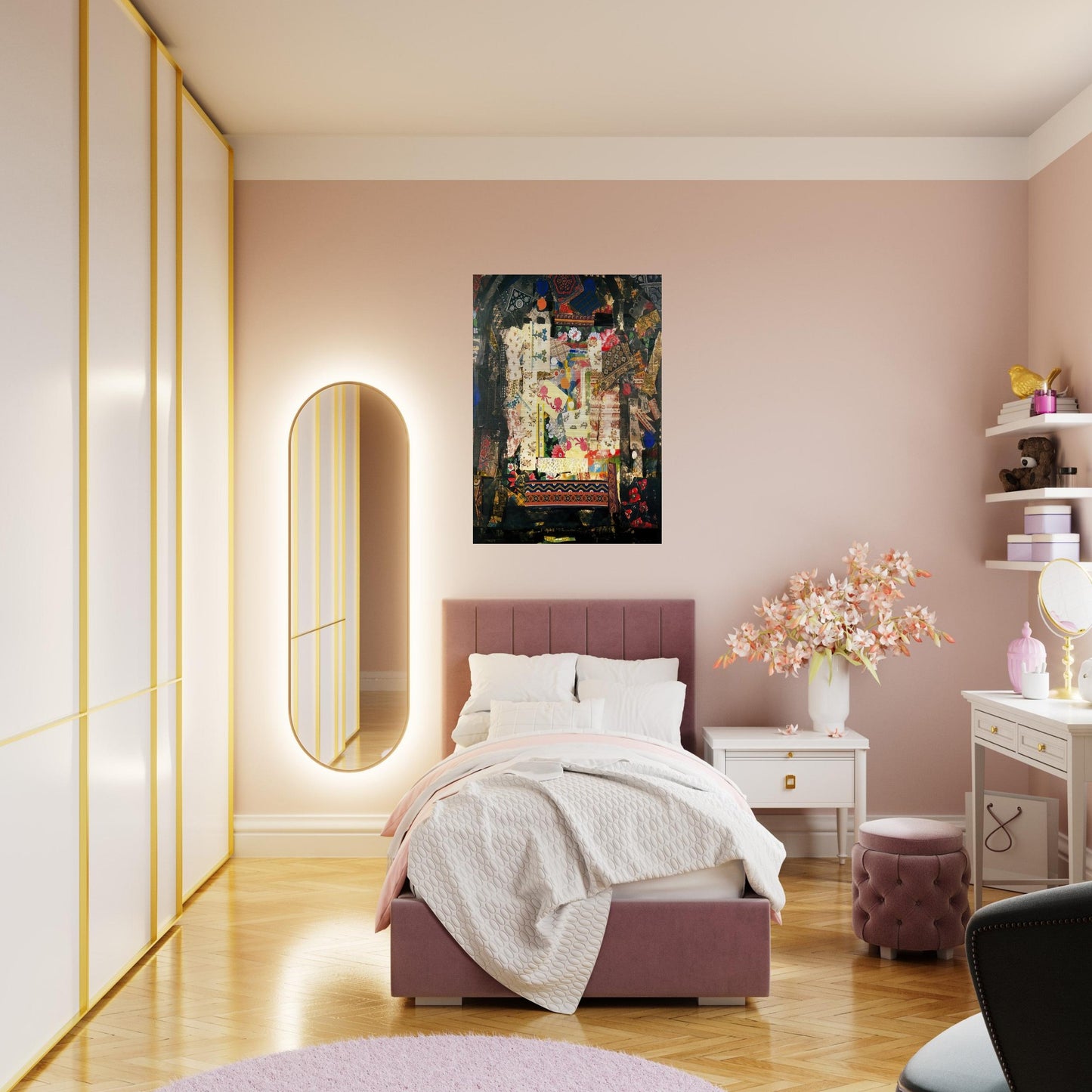 Window on Montana - PD Pattern and Decoration - Miriam Schapiro Brushed Aluminum Print - 70x100 cm / 28x40 inches | Miriam Schapiro Aluminum Print | Miriam Schapiro Prints