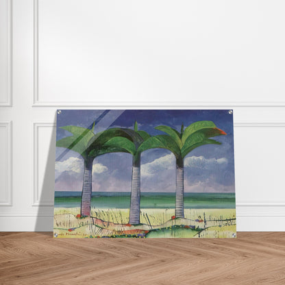 Praia com Três Coqueiros - 1995 - Aldemir Martins Acrylic Print - 70x100 cm / 28x40″ inches