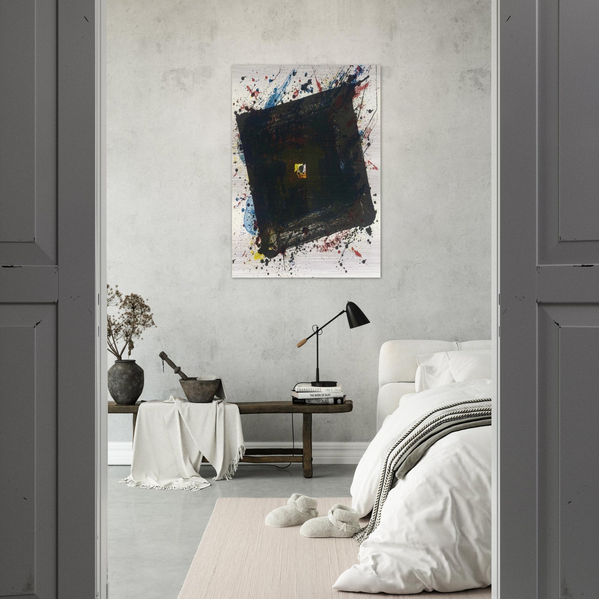 Dark and Fast - Sam Francis Brushed Aluminum Print - 70x100 cm / 28x40 inches | Sam Francis Aluminum Print | Sam Francis Prints