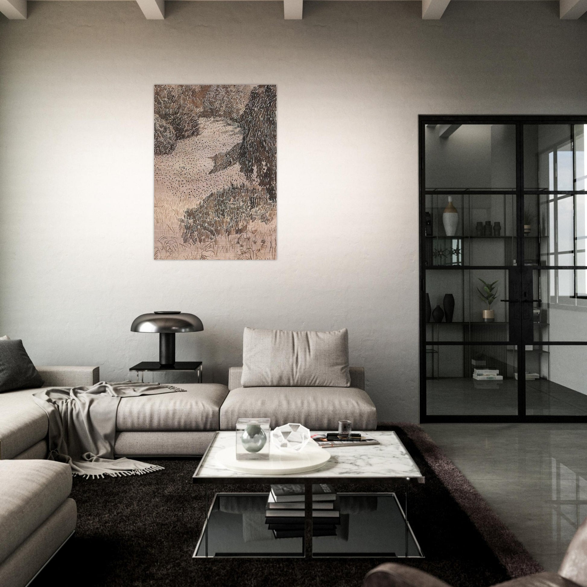 The Corner of the Park - Vincent van Gogh Brushed Aluminum Print - 70x100 cm / 28x40 inches | Vincent van Gogh Aluminum Print | Vincent van Gogh Prints