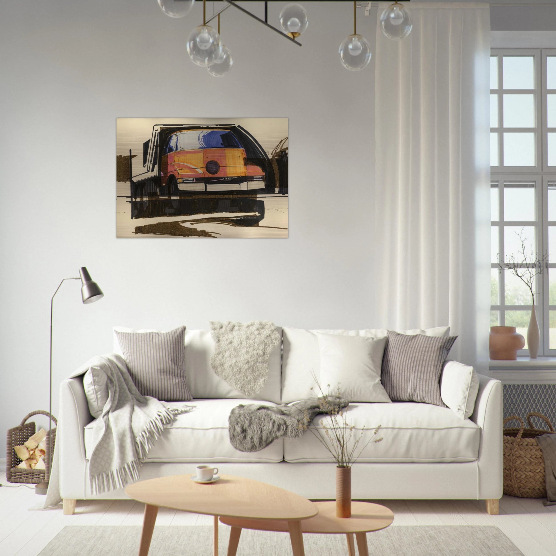 Syd Mead - Syd Mead Brushed Aluminum Print - 70x100 cm / 28x40 inches | Syd Mead Aluminum Print | Syd Mead Prints