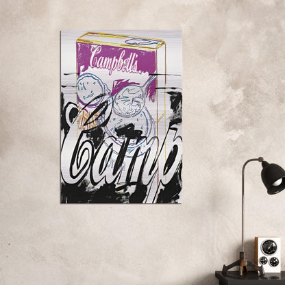 Campell's Onion Soup Box - Andy Warhol Brushed Aluminum Print - 70x100 cm / 28x40 inches | Andy Warhol Aluminum Print | Andy Warhol Prints