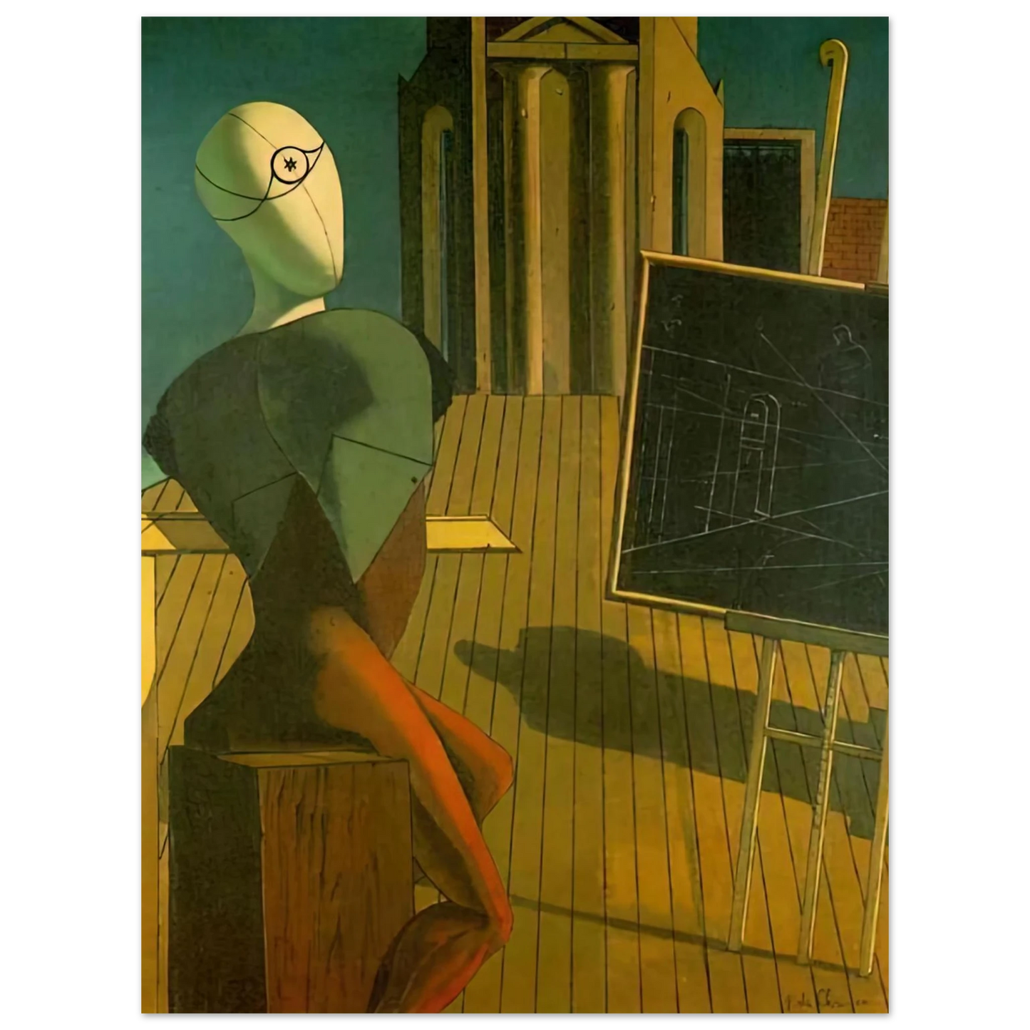 Giorgio de Chirico - THE PROFIT 1915  75x100 cm / 30x40inches Fine Art Poster