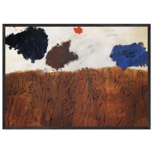 NOT DETECTED 29 - Ben Shahn 70x100 cm / 28x40 inches Framed Art Print – Black Wooden Frame