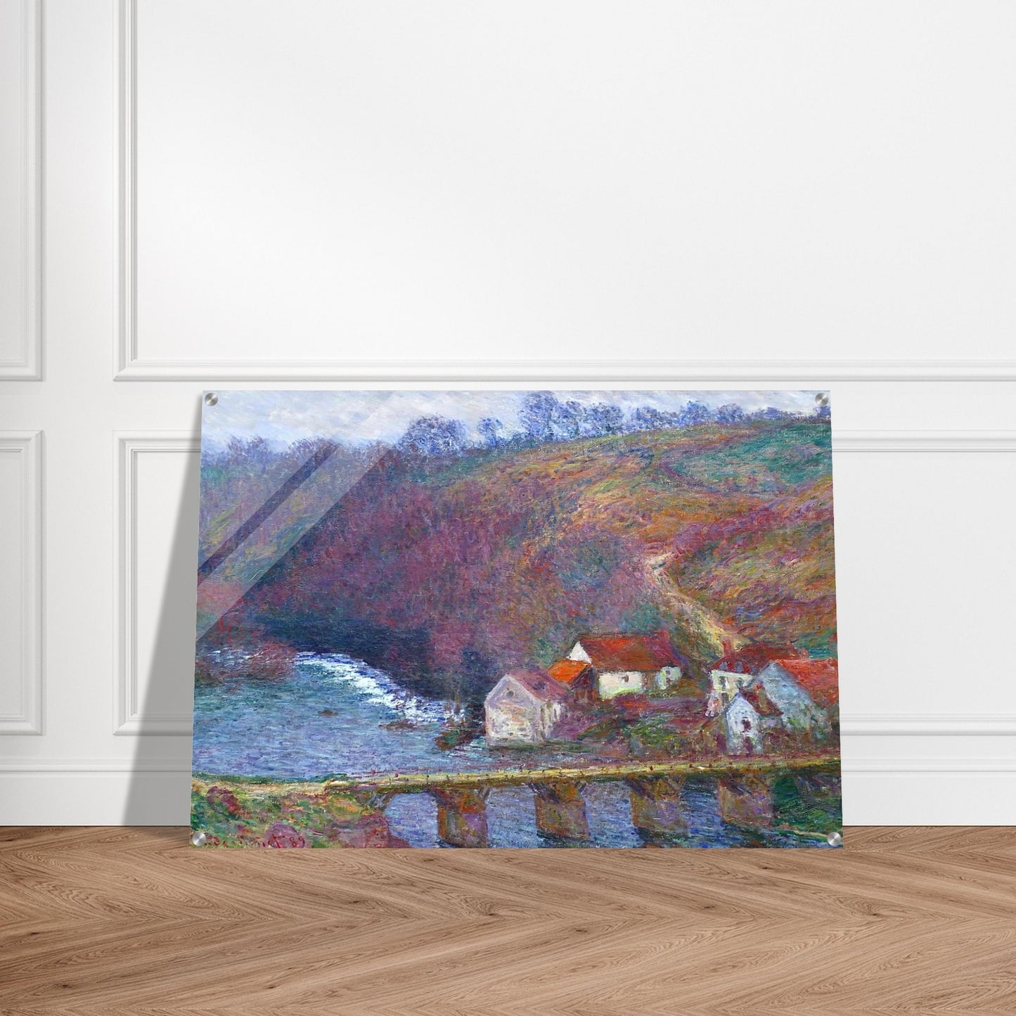 The Grande Creuse by the Bridge at Vervy - claude monet Acrylic Print - 70x100 cm / 28x40″ inches