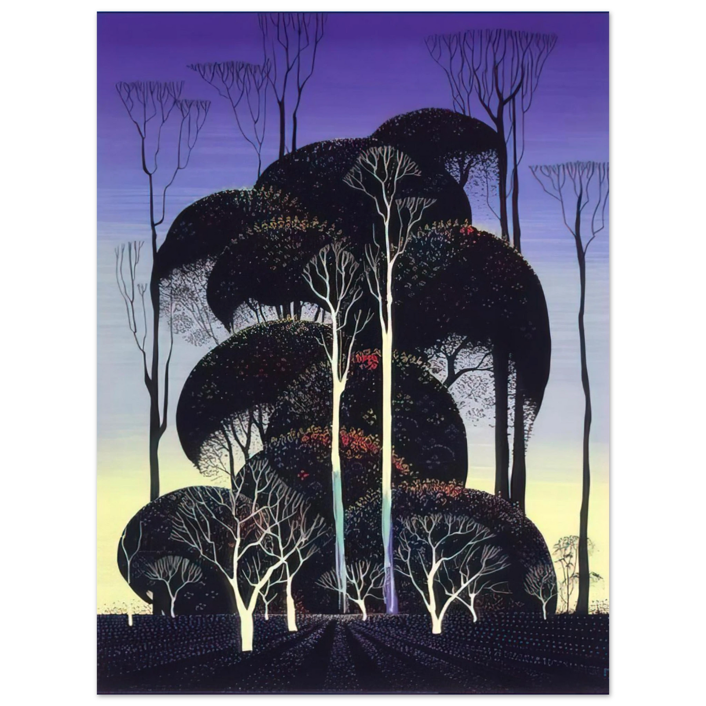 Eyvind Earle - Forest Arabesque  75x100 cm / 30x40inches Fine Art Poster