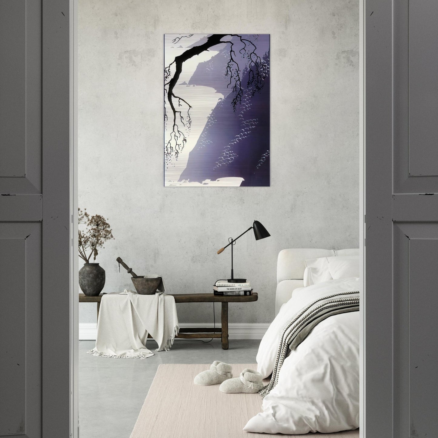 Gray Mist - Eyvind Earle Brushed Aluminum Print - 70x100 cm / 28x40 inches | Eyvind Earle Aluminum Print | Eyvind Earle Prints
