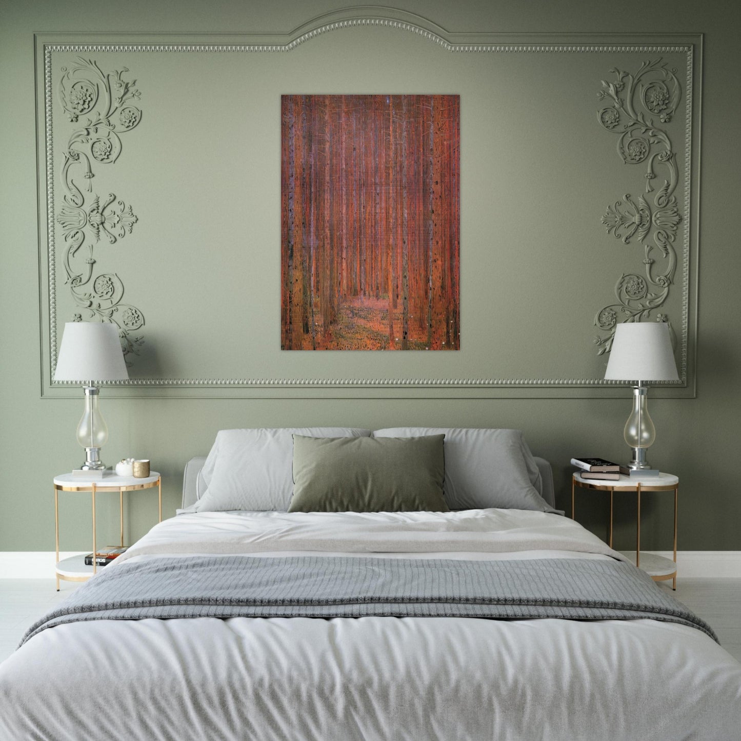 FIR FOREST I - Gustav Klimt Brushed Aluminum Print - 70x100 cm / 28x40 inches | Gustav Klimt Aluminum Print | Gustav Klimt Prints