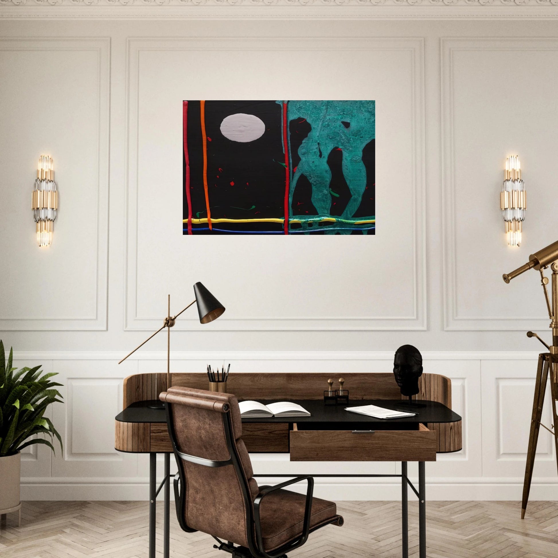 Watching 20-1-07 - 2007 - John Hoyland Brushed Aluminum Print - 70x100 cm / 28x40 inches | John Hoyland Aluminum Print | John Hoyland Prints