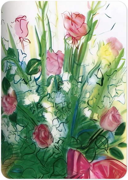 BOUQUET OF ROSES By Raoul Dufy Pack of 10 Post Cards | Raoul Dufy Post Cards | A6 (10.5 x 14.8 cm) - 4.1 x 5.8 inches