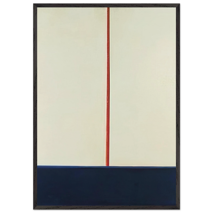 KOMPOSITION BLAU ROT AUF WEISS 1965 - Blinky Palermo 70x100 cm / 28x40 inches Framed Art Print – Black Wooden Frame