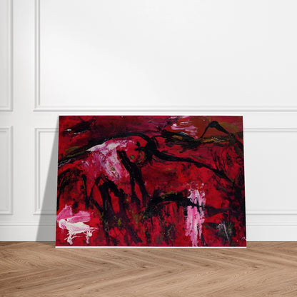 Libusa - 1995 - Emil Schumacher Brushed Aluminum Print - 70x100 cm / 28x40 inches | Emil Schumacher Aluminum Print | Emil Schumacher Prints