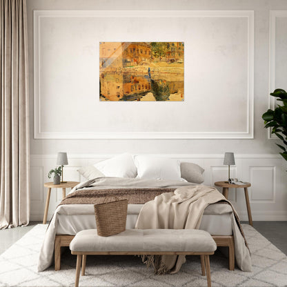 The Mirror, Cos Cob, Connecticut - Childe Hassam Acrylic Print - 70x100 cm / 28x40″ inches | Childe Hassam Wall Art | Childe Hassam Prints