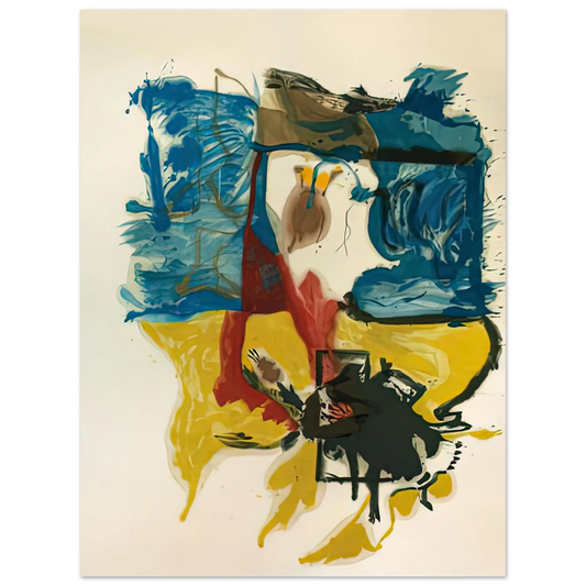 Helen Frankenthaler - Beach Scene, 1961- Wall Art - 21x29.7 cm / 8x12" - Fine Art Poster-canvas - -