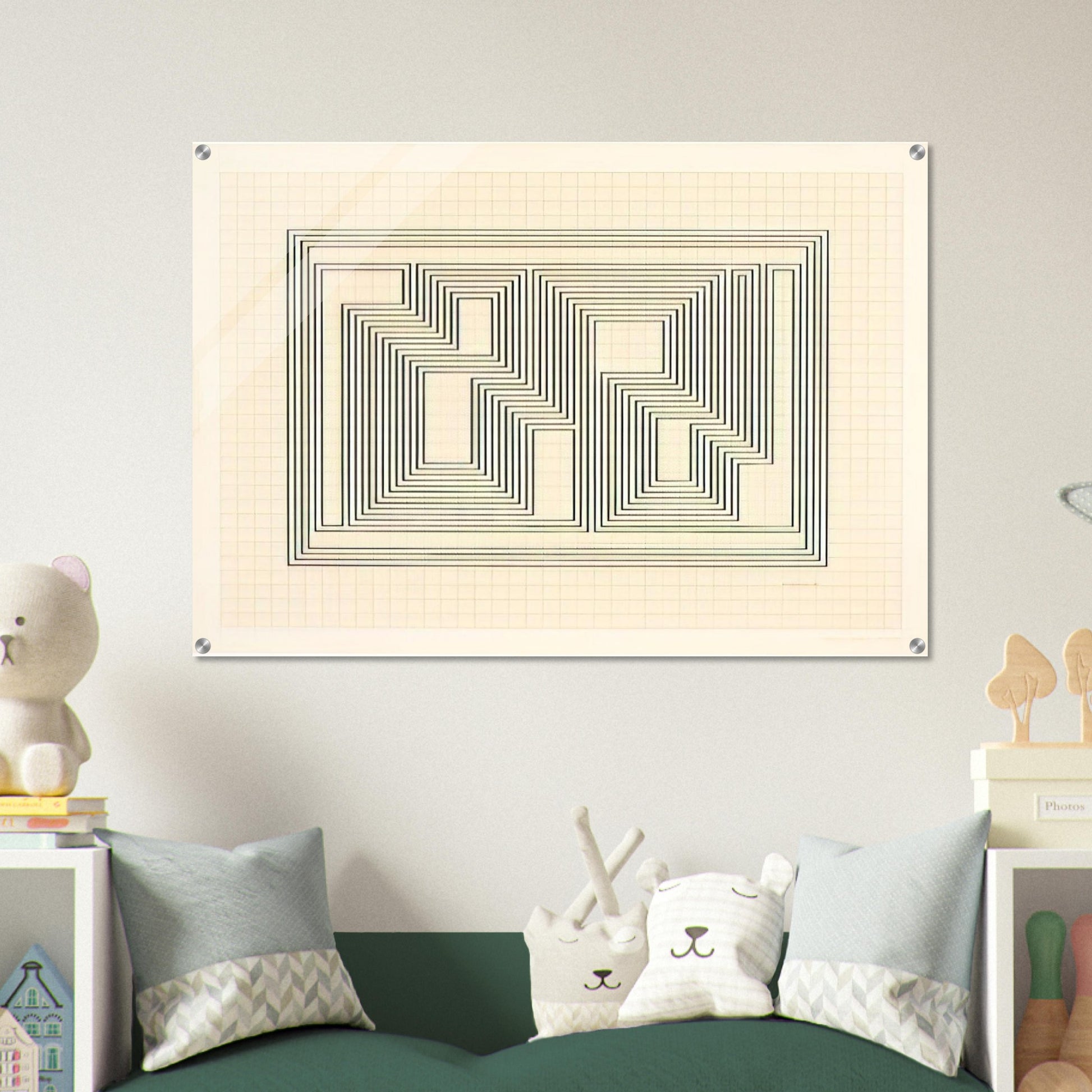 GRAPHIC TECTONIC 1941 - Josef Albers Acrylic Print - 70x100 cm / 28x40″ inches