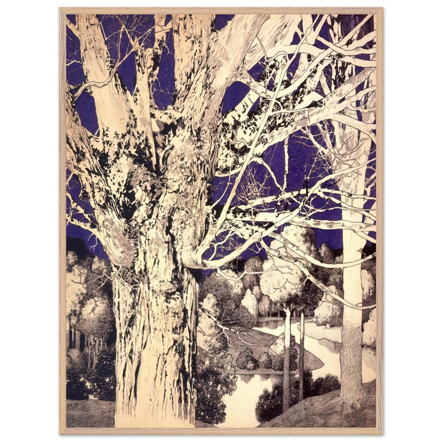 Maxfield Parrish - Solitude Wall Art - 60x80 cm / 24x32 inches - Fine Art Poster-canvas - -