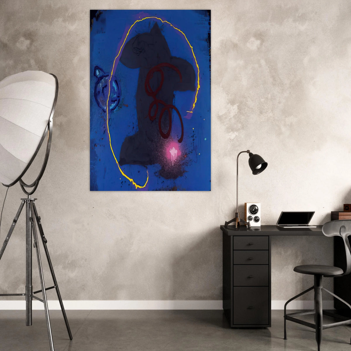 Black Something 8.2.90 - 1990 - John Hoyland Art Prints - 100x150 cm / 40x60″ inches | John Hoyland Poster | John Hoyland Prints