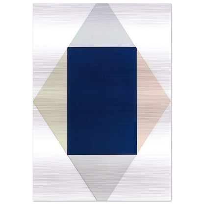 Blauer kern - 1969 - Max Bill Brushed Aluminum Print - 70x100 cm / 28x40 inches | Max Bill Aluminum Print | Max Bill Prints
