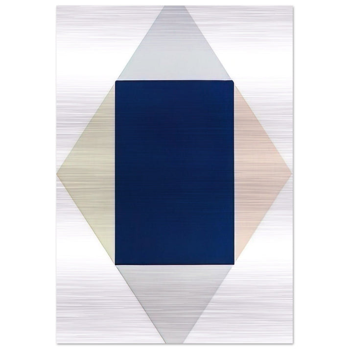 Blauer kern - 1969 - Max Bill Brushed Aluminum Print - 70x100 cm / 28x40 inches | Max Bill Aluminum Print | Max Bill Prints