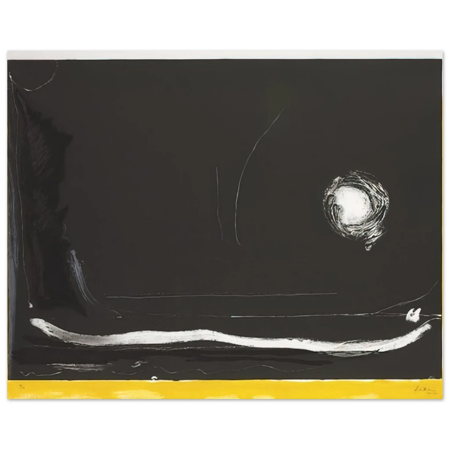 Helen Frankenthaler - Yellow Jack - 1985 Wall art - 30x40 cm / 12x16 Inches - Premium Wooden Framed Poster With Fine Art Paper - Wood frame