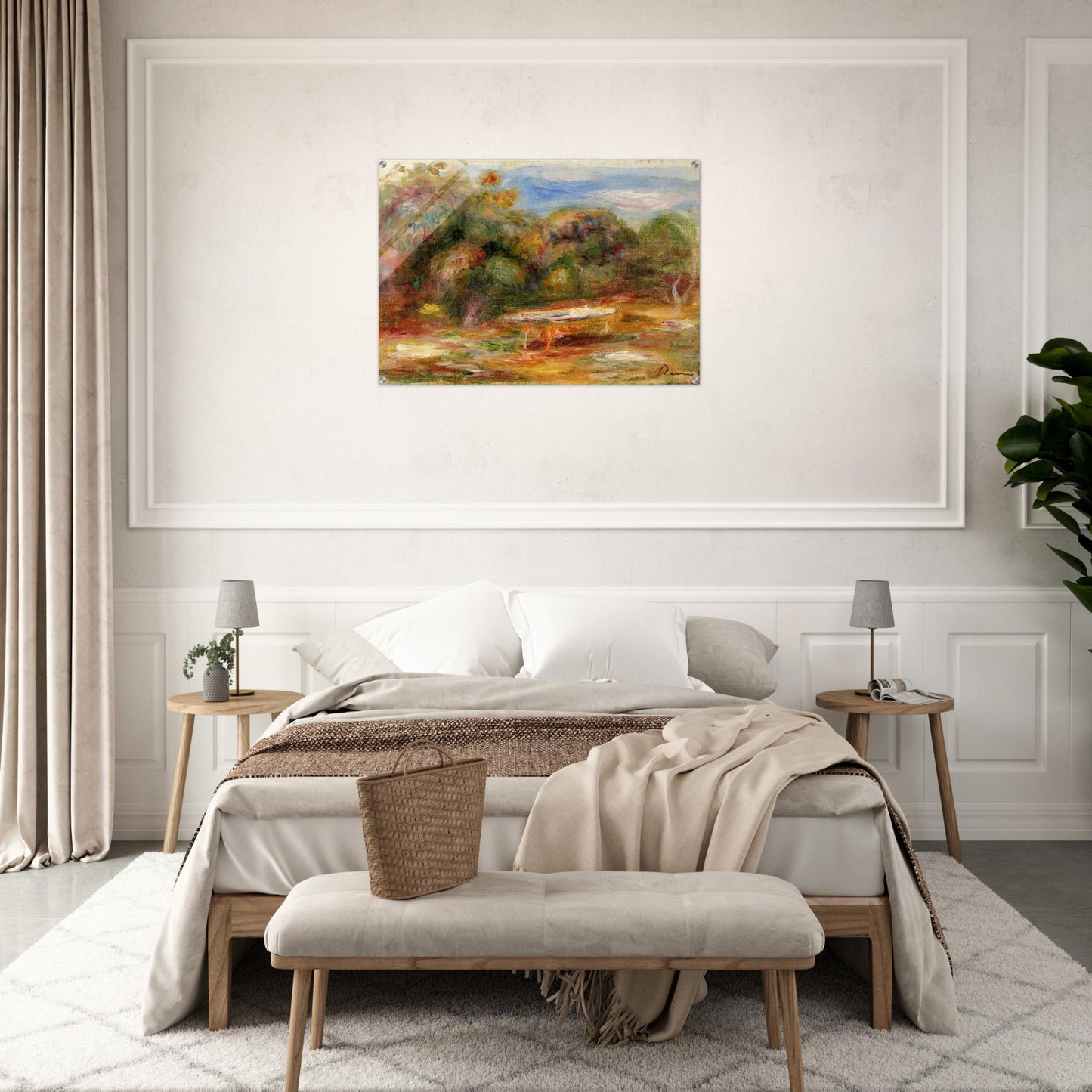 In the Garden at Collettes in Cagnes - Pierre-Auguste Renoir Acrylic Print - 70x100 cm / 28x40″ inches
