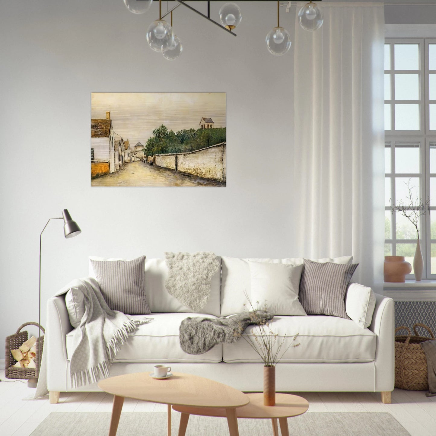 LANDSCAPE - Maurice Utrillo Brushed Aluminum Print - 70x100 cm / 28x40 inches | Maurice Utrillo Aluminum Print | Maurice Utrillo Prints