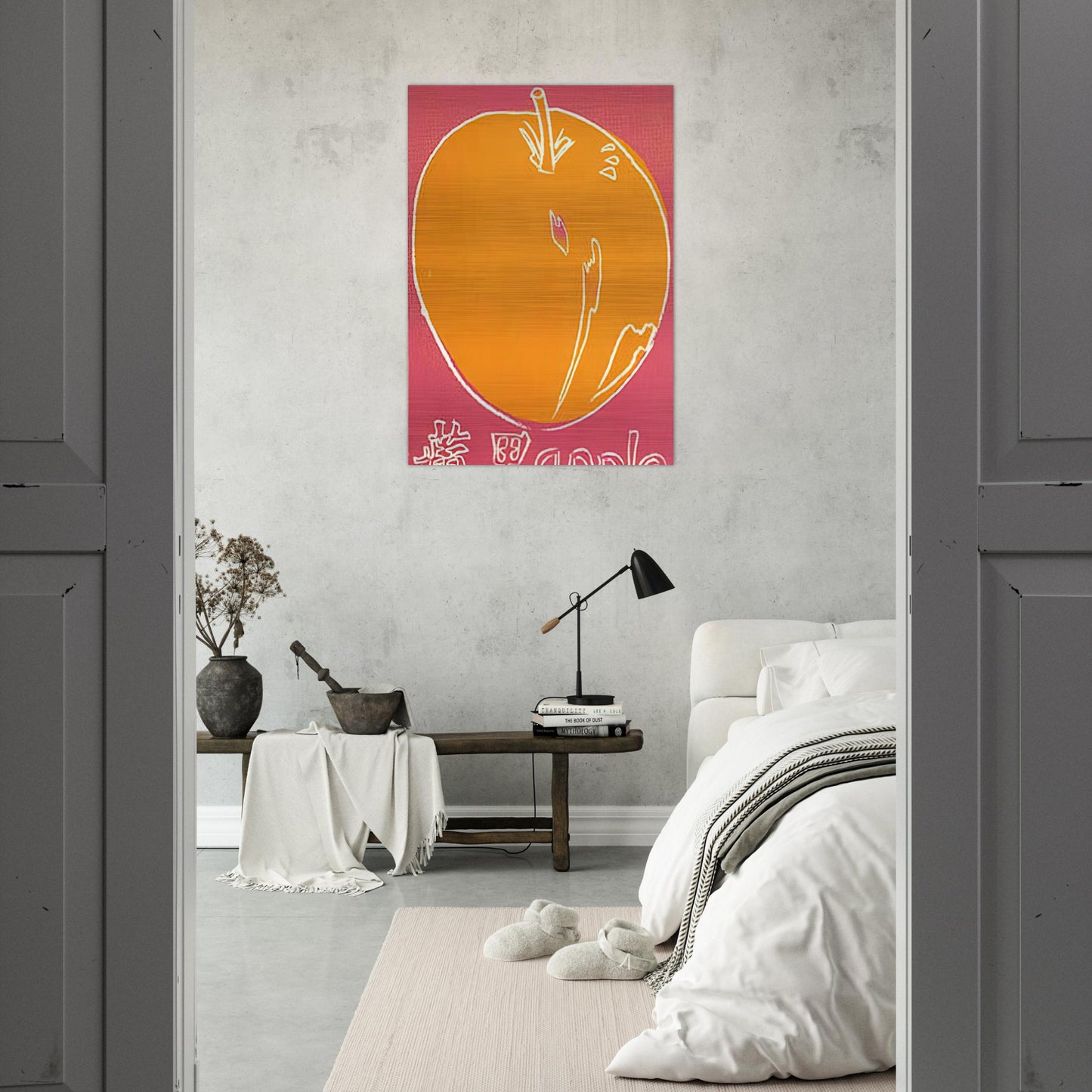Apple - Andy Warhol Brushed Aluminum Print - 70x100 cm / 28x40 inches | Andy Warhol Aluminum Print | Andy Warhol Prints