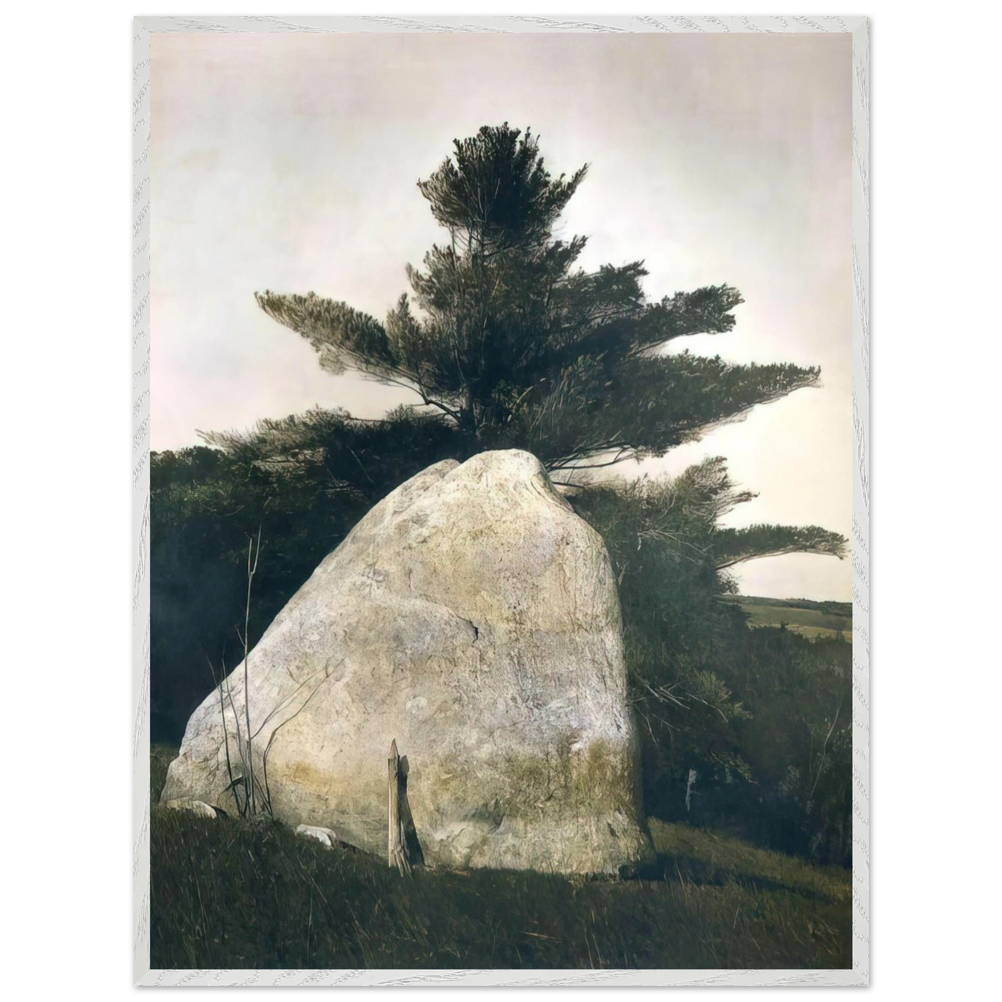 Andrew Wyeth - PENNSYLVANIA LANDSCAPE Wall Art - 21x29.7 cm / 8x12" - Premium Wooden Framed Poster With Fine Art Paper-canvas - Wood frame