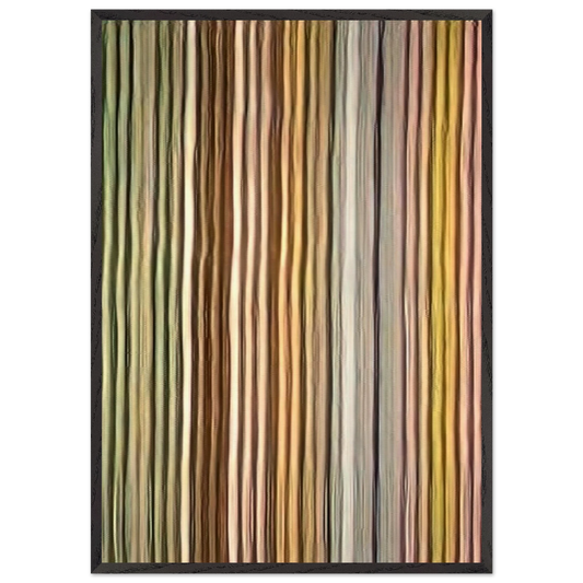 Long John - 1968 - Gene Davis 70x100 cm / 28x40 inches Framed Art Print – Black Wooden Frame