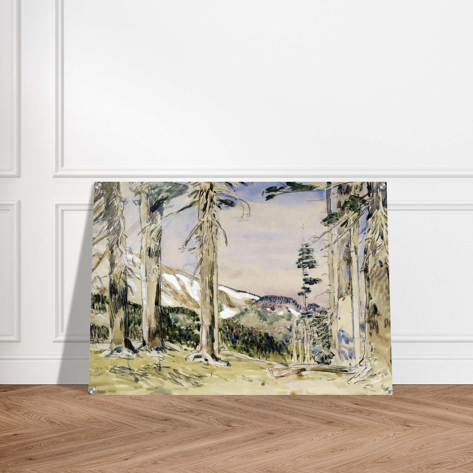 End of Timberline, Mt. Hood - Childe Hassam Acrylic Print - 70x100 cm / 28x40″ inches | Childe Hassam Wall Art | Childe Hassam Prints