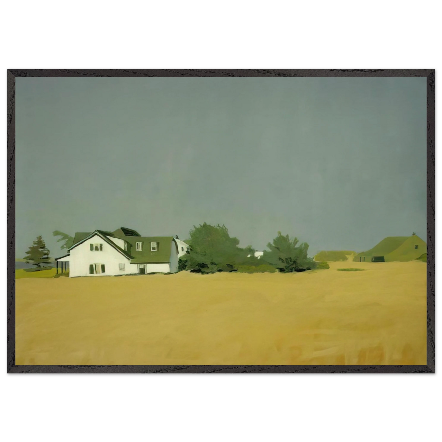 WHEAT 1960 - Fairfield Porter 70x100 cm / 28x40 inches Framed Art Print – Black Wooden Frame