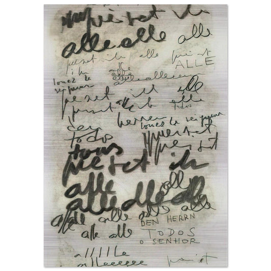 Untitled Alle - 1965 - Mira Schendel Brushed Aluminum Print - 70x100 cm / 28x40 inches | Mira Schendel Aluminum Print | Mira Schendel Prints