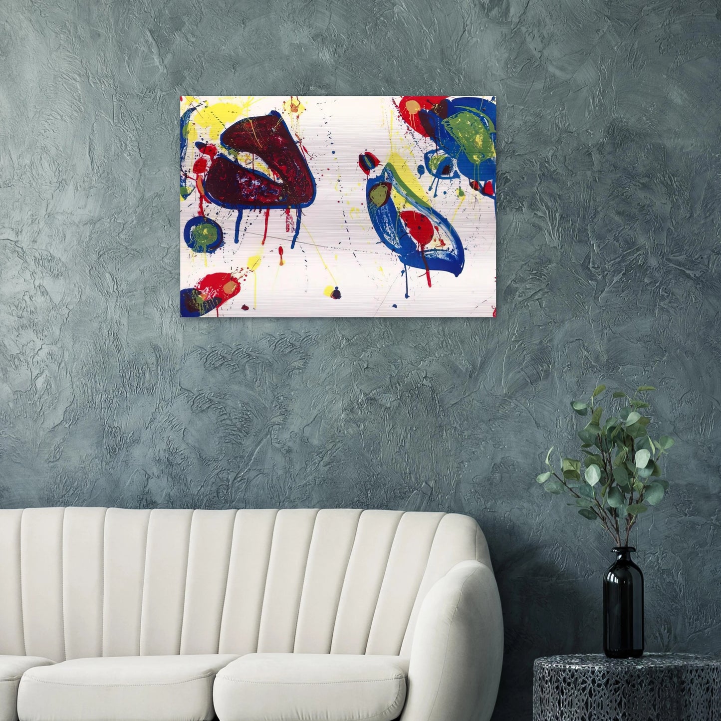 Heart Stone - Sam Francis Brushed Aluminum Print - 70x100 cm / 28x40 inches | Sam Francis Aluminum Print | Sam Francis Prints
