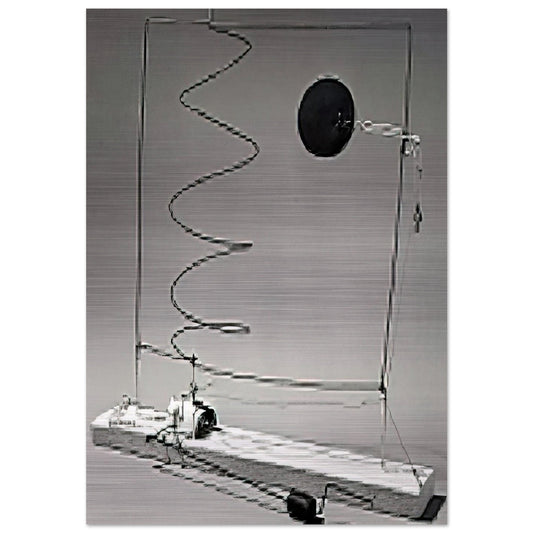 CRANK DRIVEN MOBILE 1932 - Alexander Calder Brushed Aluminum Print - 70x100 cm / 28x40 inches | Alexander Calder Aluminum Print | Alexander Calder Prints