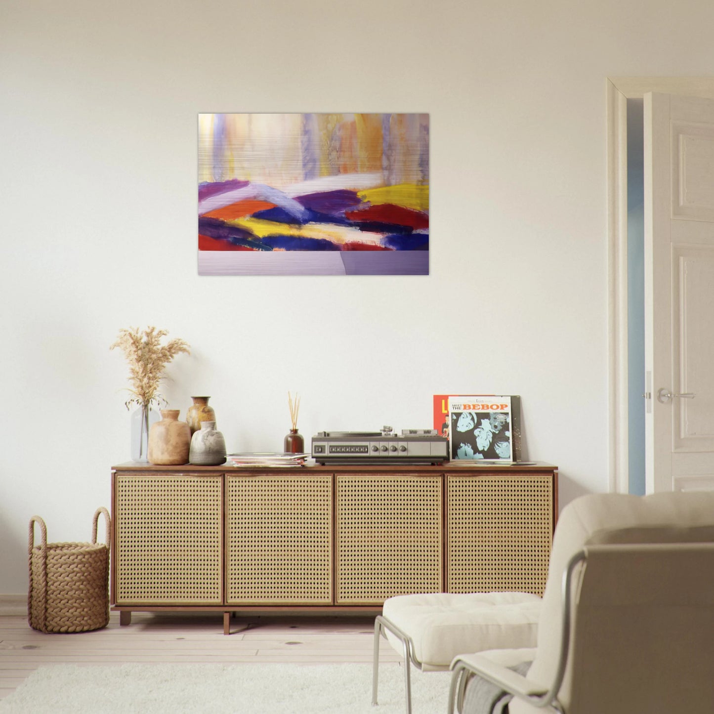 Matisse's Table - 1996 - Ronnie Landfield Brushed Aluminum Print - 70x100 cm / 28x40 inches | Ronnie Landfield Aluminum Print | Ronnie Landfield Prints