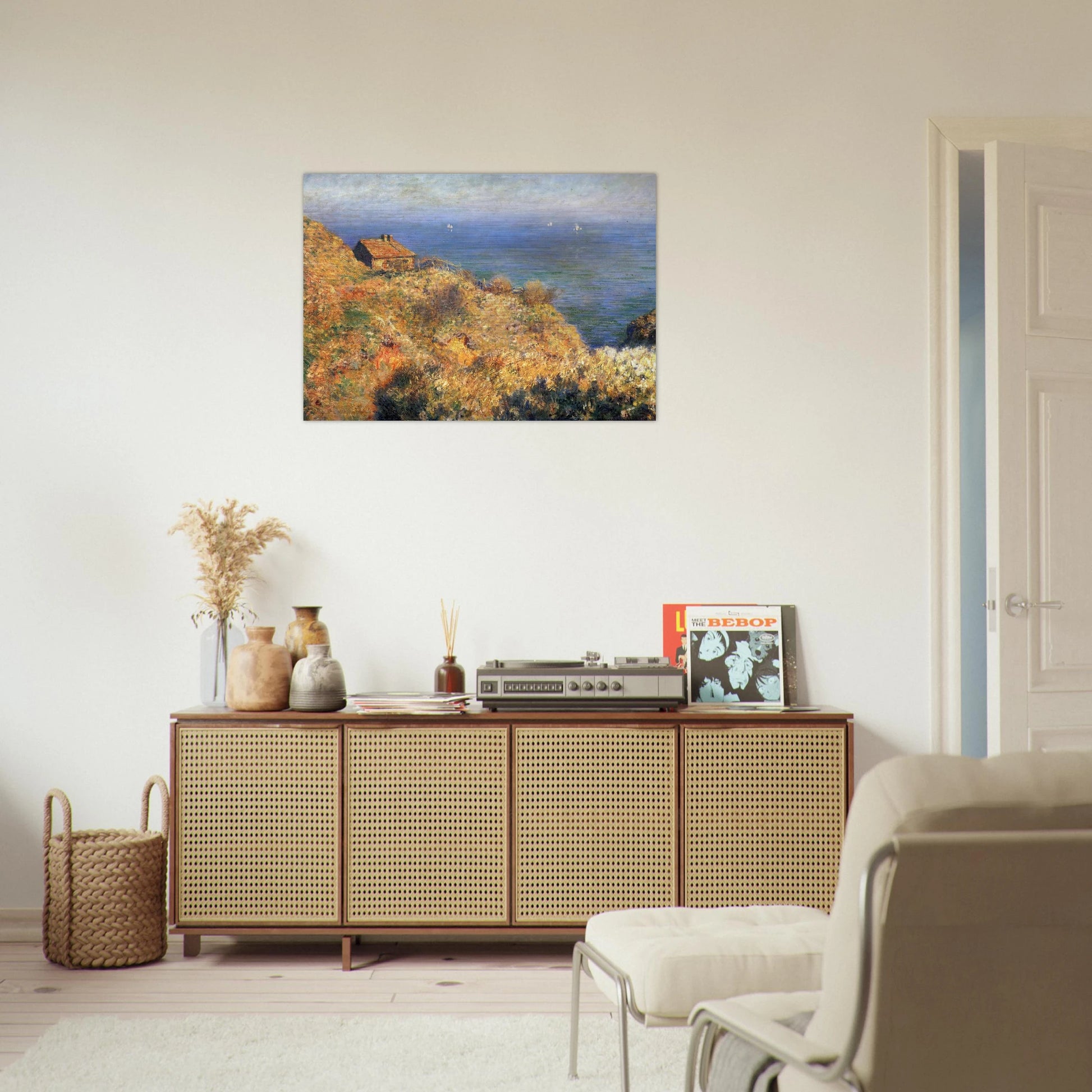Fisherman's House at Varengeville - claude monet Brushed Aluminum Print - 70x100 cm / 28x40 inches | claude monet Aluminum Print | claude monet Prints