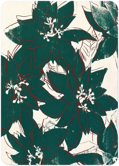Poinsetta By Andy Warhol Pack of 10 Post Cards | Andy Warhol Post Cards | A6 (10.5 x 14.8 cm) - 4.1 x 5.8 inches