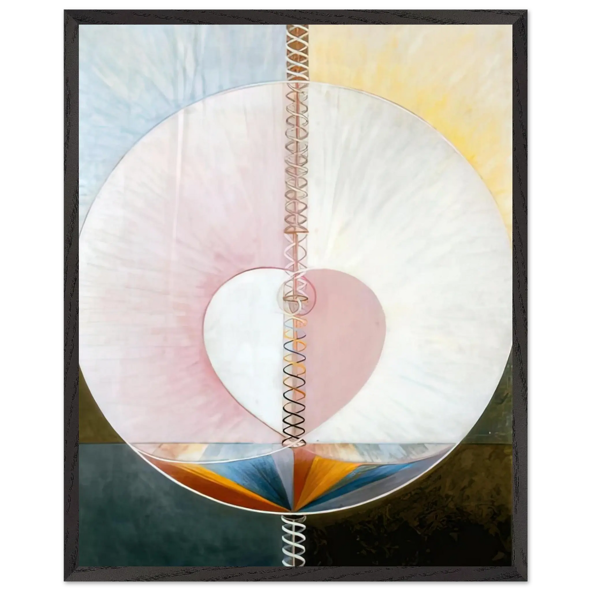 Hilma af Klint - WHAT A HUMAN BEING IS 1910 Wall art - 60x80 cm / 24x32 Inches - Premium Wooden Framed Poster With Fine Art Paper - White frame