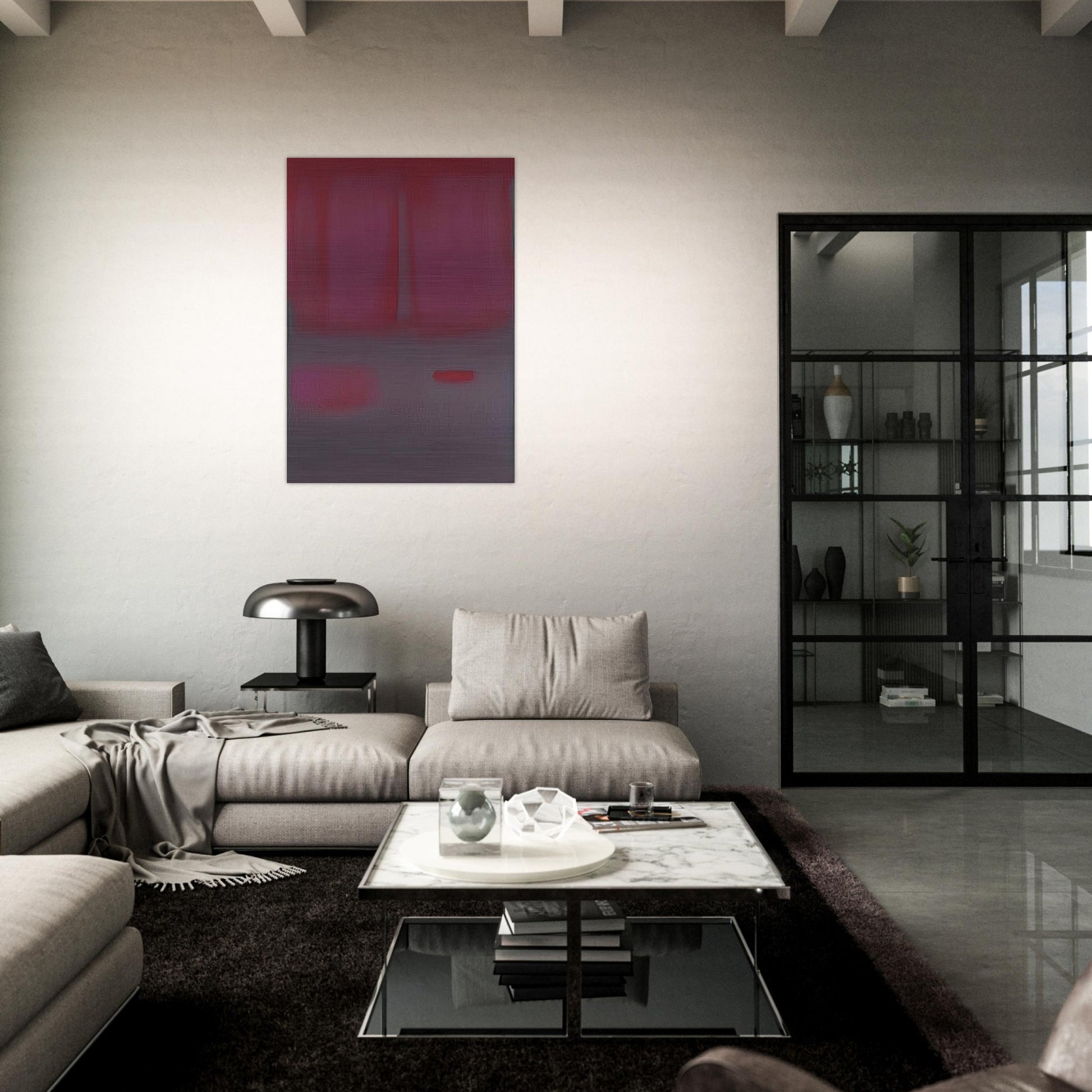 SILVER LIGHT 1975 - Esteban Vicente Brushed Aluminum Print - 70x100 cm / 28x40 inches | Esteban Vicente Aluminum Print | Esteban Vicente Prints