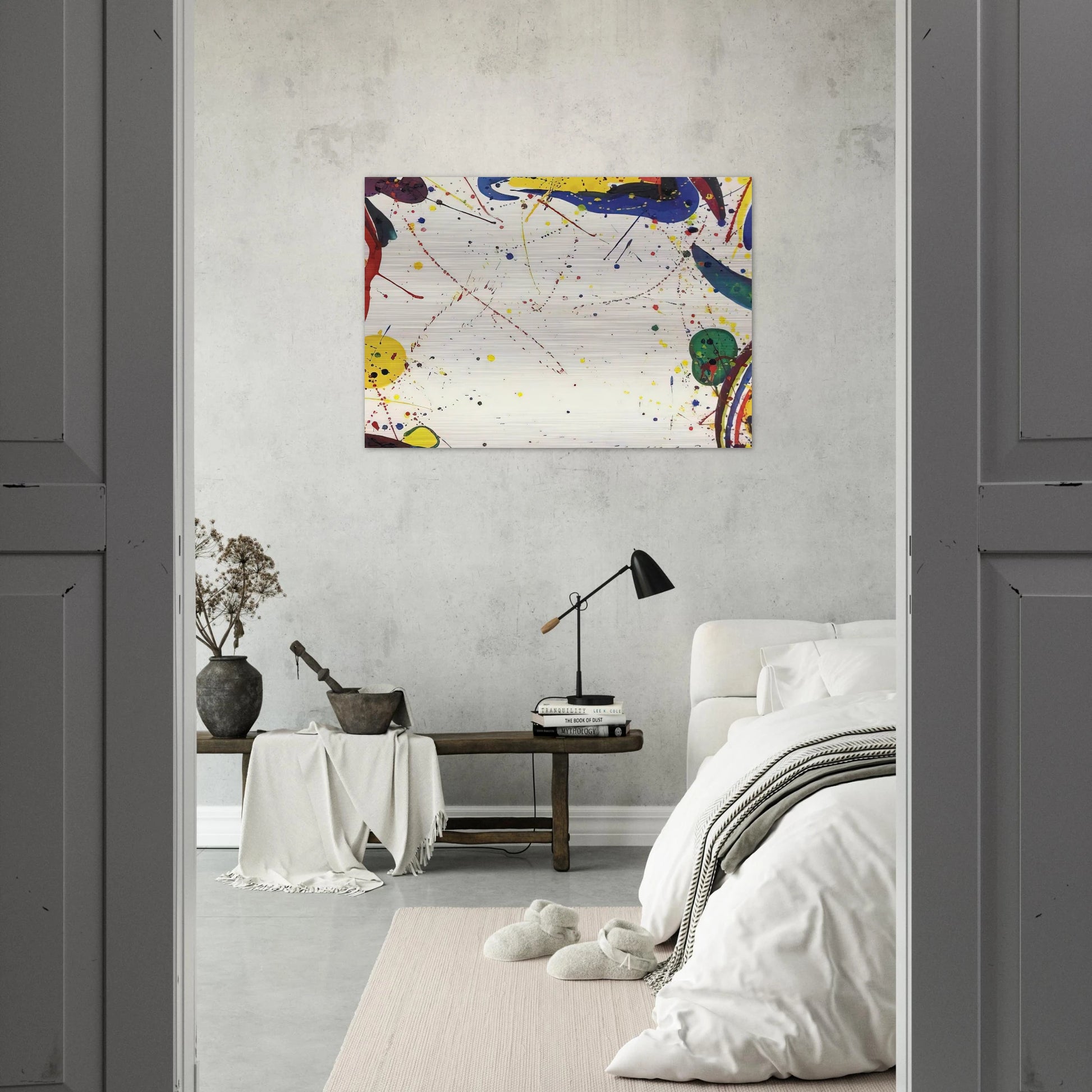 #2 Pri-Rain - Sam Francis Brushed Aluminum Print - 70x100 cm / 28x40 inches | Sam Francis Aluminum Print | Sam Francis Prints