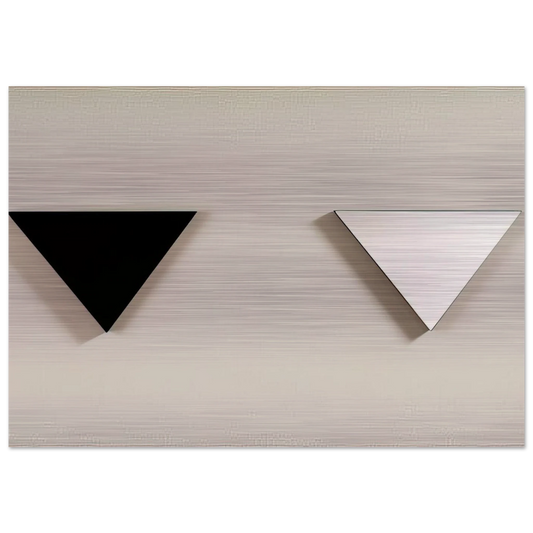 Mirror Object - 1973 - Blinky Palermo Brushed Aluminum Print - 70x100 cm / 28x40 inches | Blinky Palermo Aluminum Print | Blinky Palermo Prints