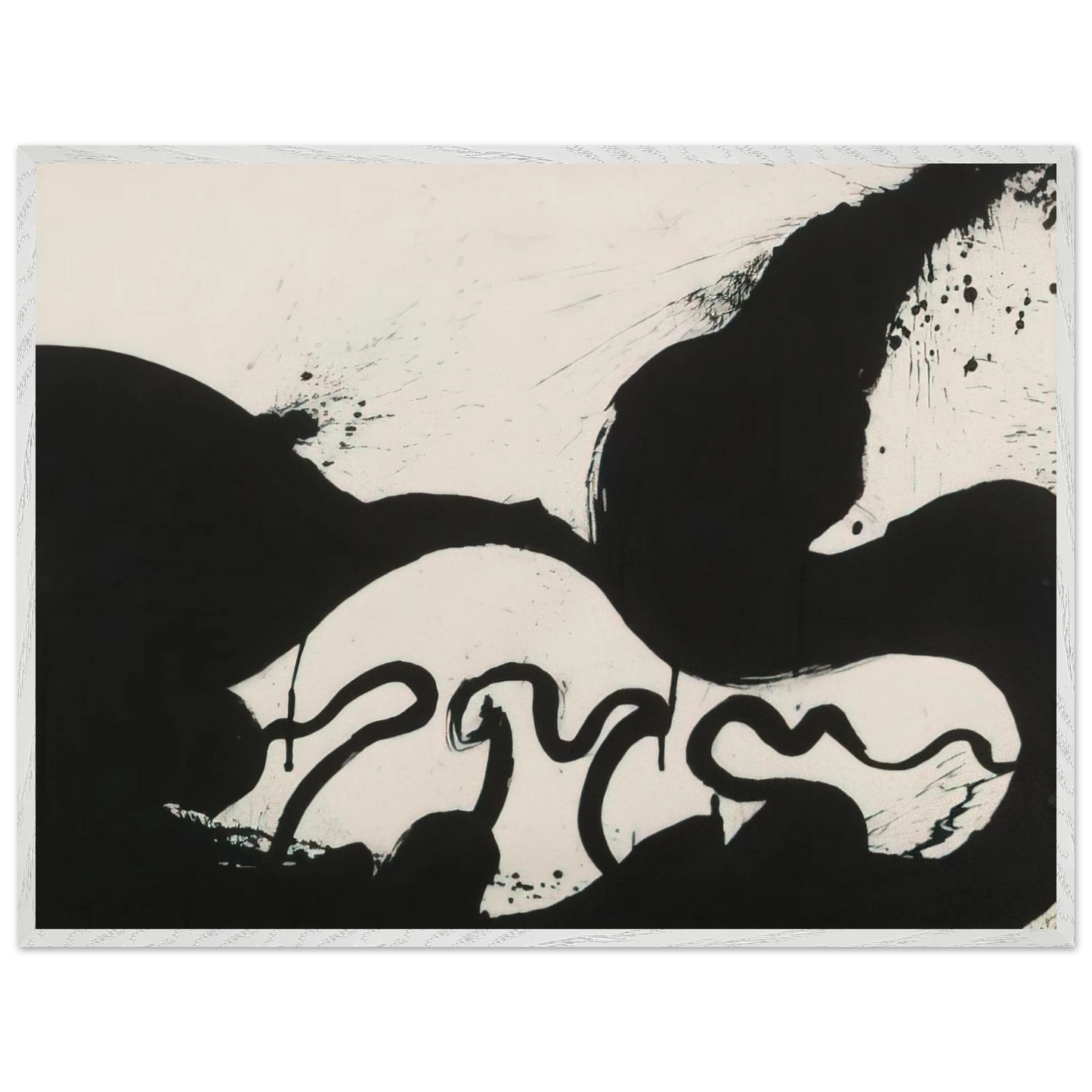 Helen Frankenthaler - Untitled - 1973 Wall art - A1 (59.4 x 84.1  cm) - Premium Wooden Framed Poster With Fine Art Paper-canvas - Black frame