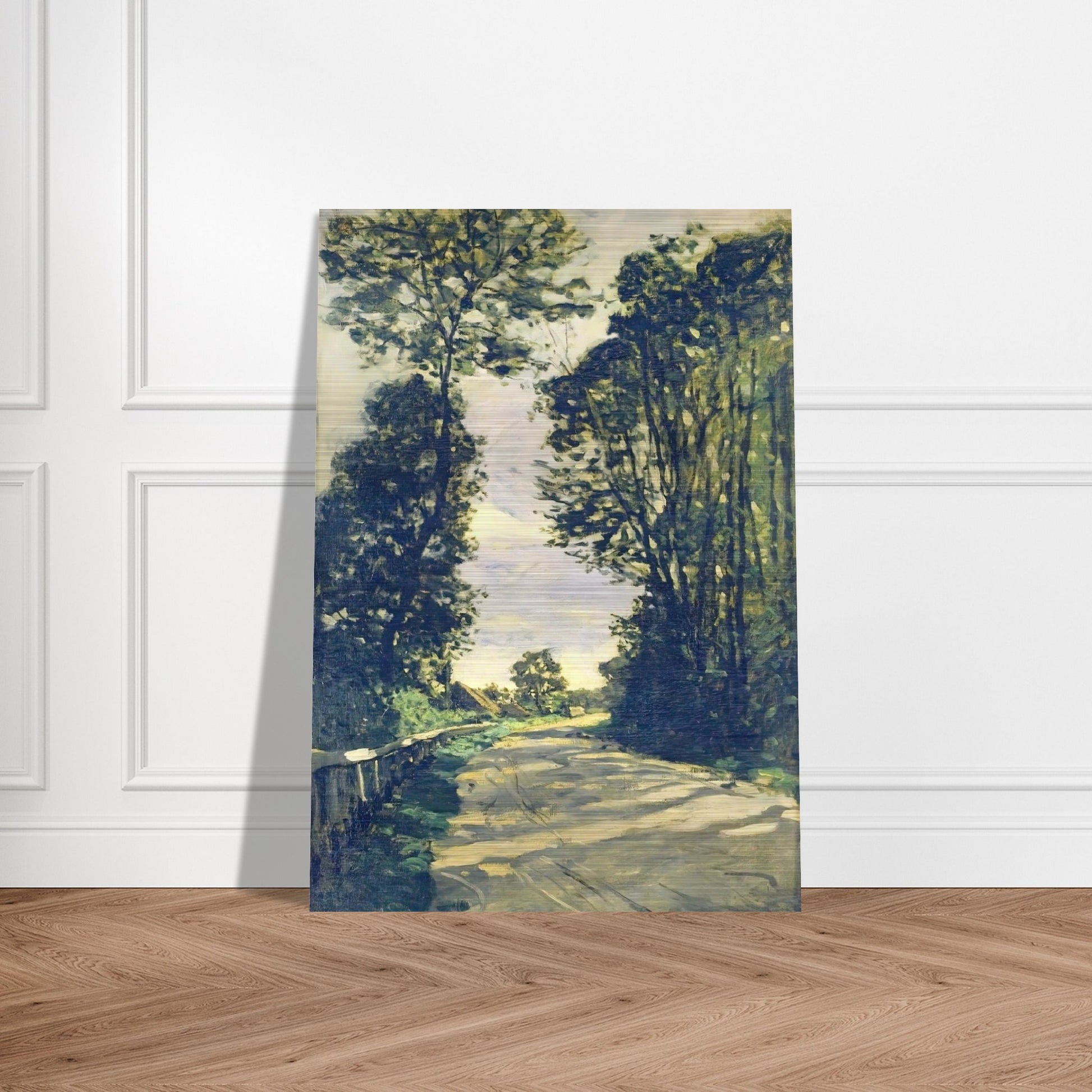 Road to the Saint-Simeon Farm - claude monet Brushed Aluminum Print - 70x100 cm / 28x40 inches | claude monet Aluminum Print | claude monet Prints