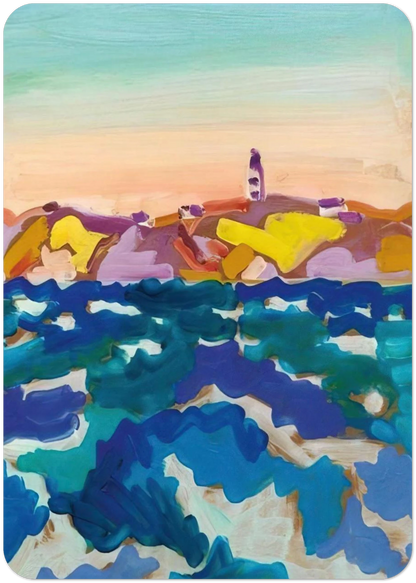 Le Phare - 1958 By Charles Lapicque Pack of 10 Post Cards | Charles Lapicque Post Cards | A6 (10.5 x 14.8 cm) - 4.1 x 5.8 inches