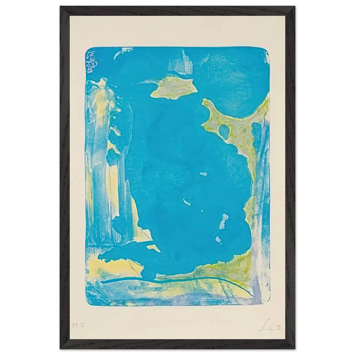 Helen Frankenthaler - Reflections IV - 1995 Wall art - 15x20 cm / 6x8 Inches - Fine Art Poster - -