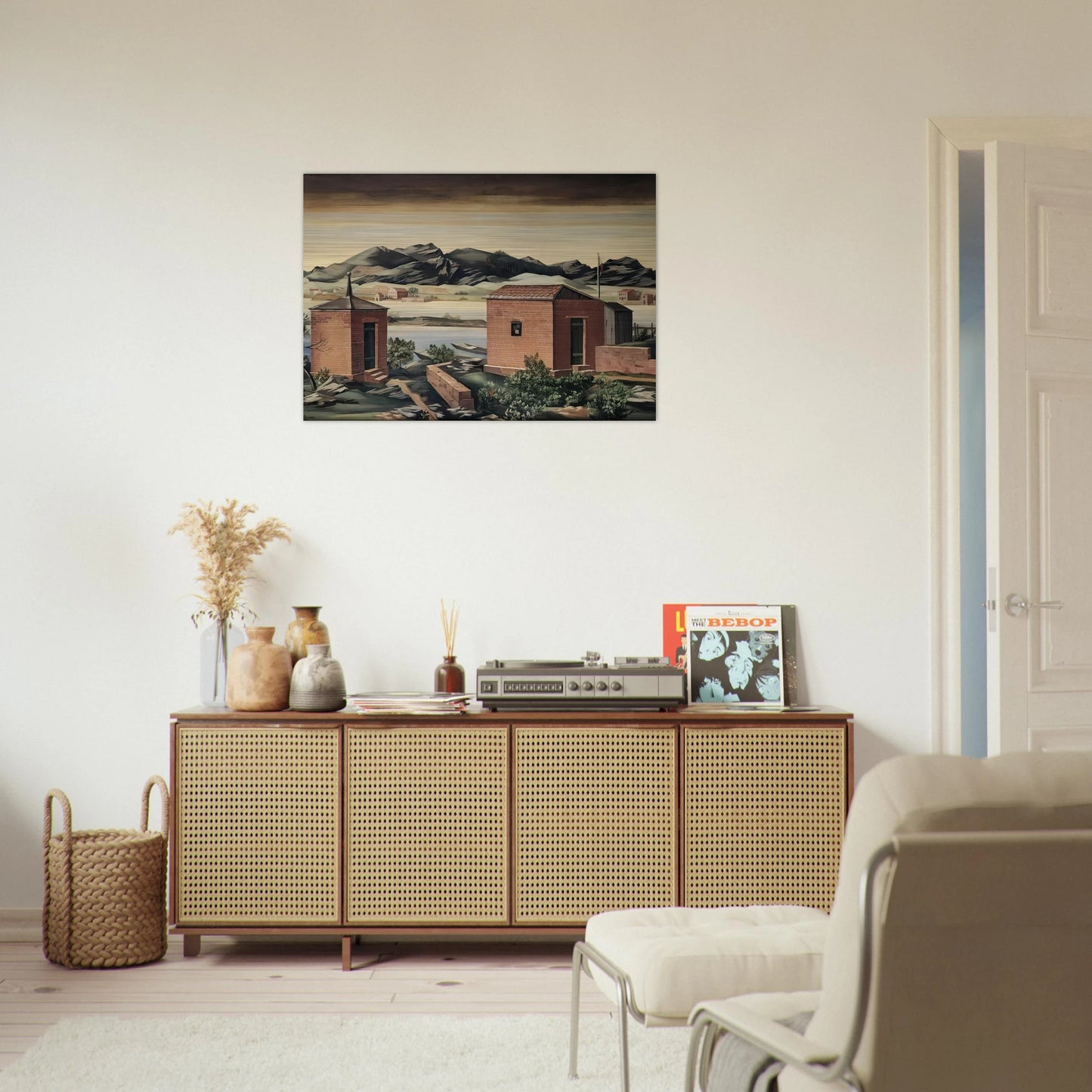 Imbarcadero a Zurigo - 1927 - Julius Bissier Brushed Aluminum Print - 70x100 cm / 28x40 inches | Julius Bissier Aluminum Print | Julius Bissier Prints