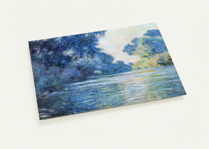 Morning on the Seine at Giverny 02 By claude monet Pack of 10 Post Cards | claude monet Post Cards | A6 (10.5 x 14.8 cm) - 4.1 x 5.8 inches