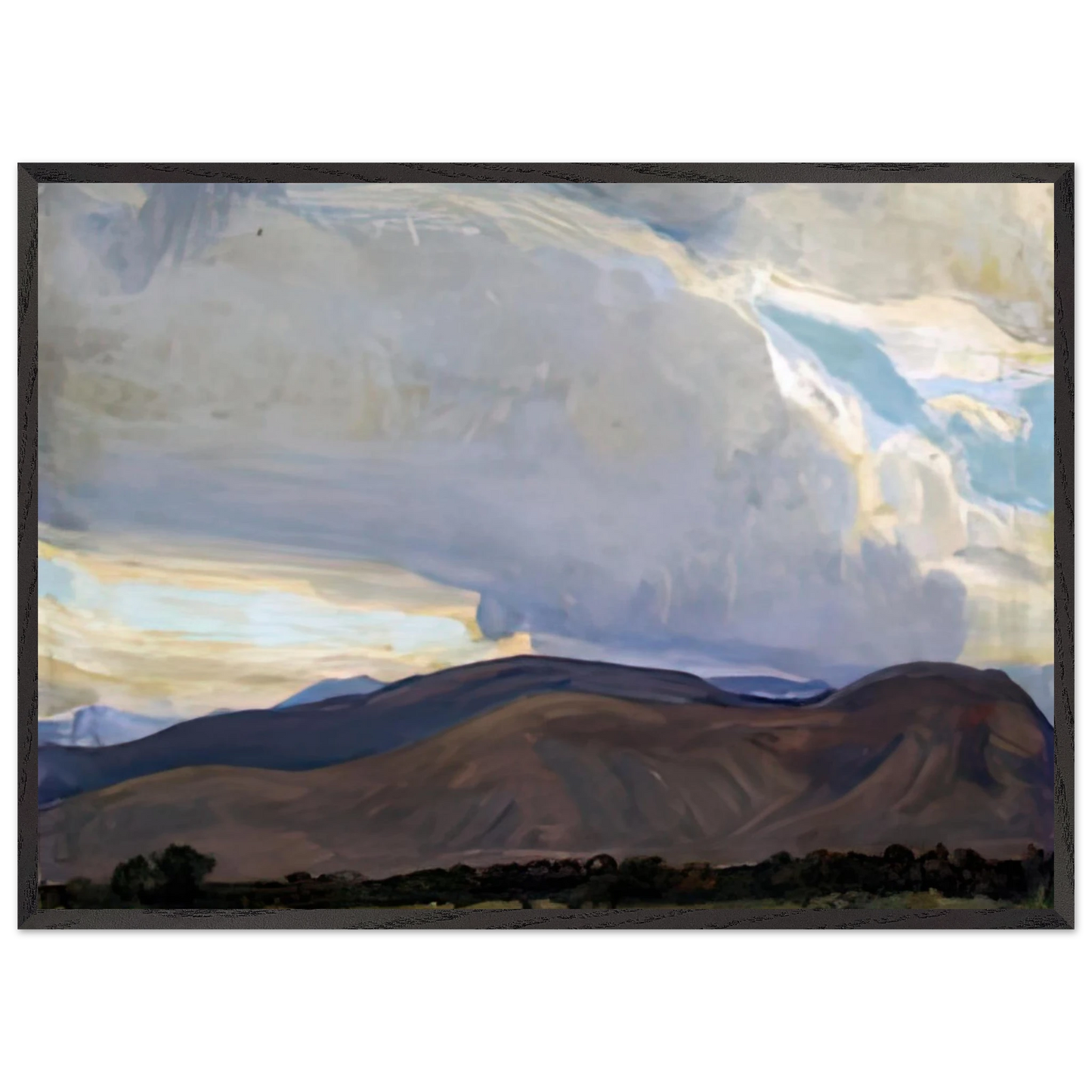 Maynard Dixon - STORM FROM THE SIERRA 1937 Wall art - A1 (59.4 x 84.1  cm) - Premium Wooden Framed Poster With Fine Art Paper-canvas - Black frame