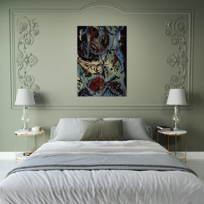 COMPOSITION WITH POURING II - Jackson Pollock Brushed Aluminum Print - 70x100 cm / 28x40 inches | Jackson Pollock Aluminum Print | Jackson Pollock Prints